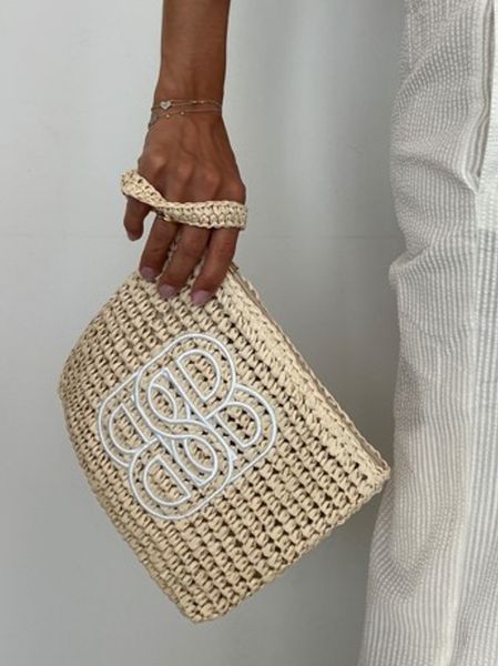 Hovedbilde ella&il Mim Straw Clutch ...