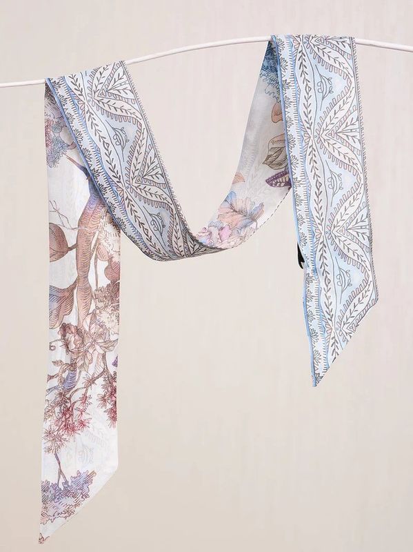 Hale Bob Bernice Silk Scarf Blue