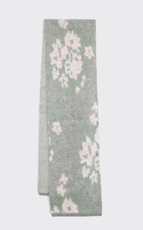 Holzweiler Flora Jacquard Scarf Grey Mix