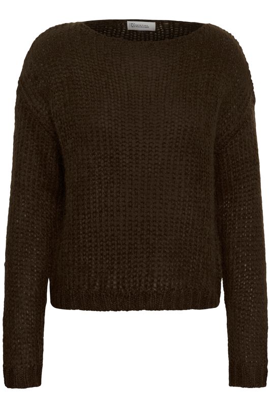 My Essential Waardrobe Nima Knit Pullover Dark Brown