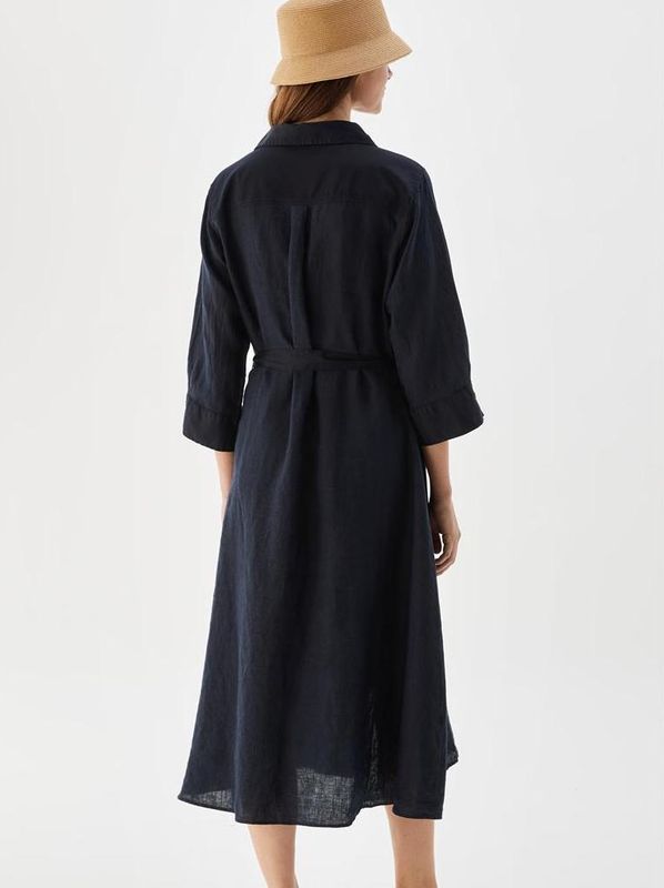 Busnel Nala Linen Dress Marine