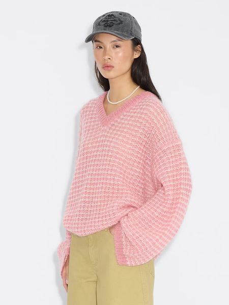 Hovedbilde Holzweiler Boxy V-Neck Pink ...