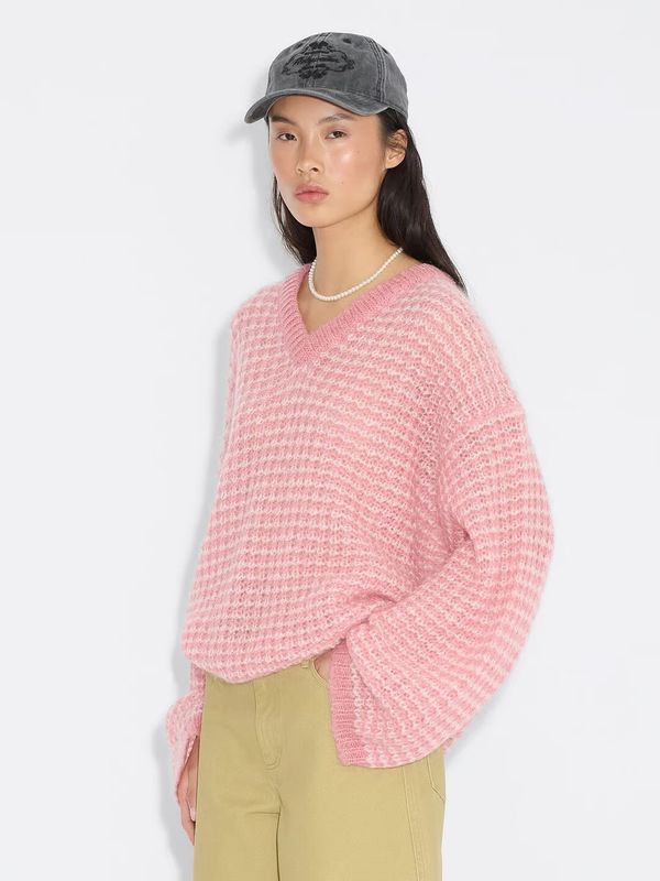 Holzweiler Boxy V-Neck Pink Mix