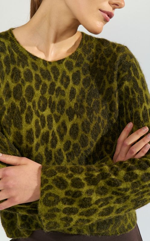 Nümph Riette Leo Pullover Calla Green