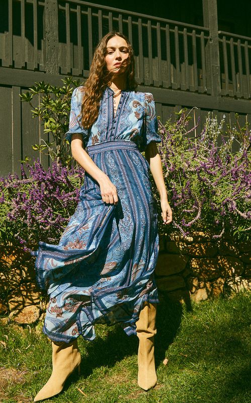 Hale Bob Liliosa Dress Blue