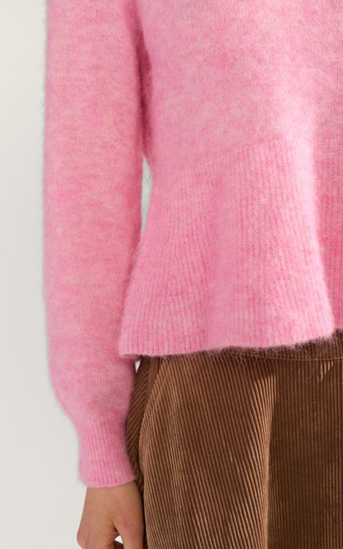 Nümph Suri Peplum Pullover Bonbon