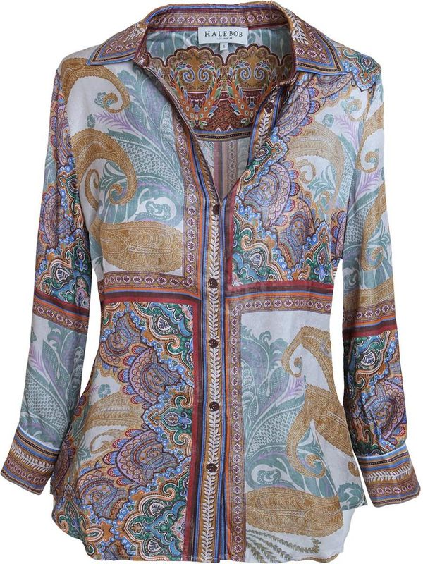 Hale Bob Babette Blouse Brown