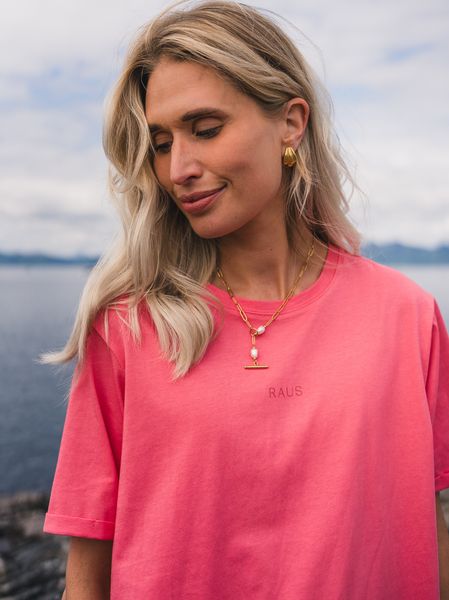 Hovedbilde RAUS Linn Logo Tee T Rose/Min ...