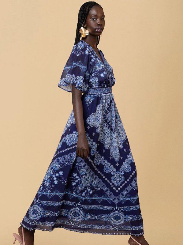 Hale Bob Alitzel Long Dress Navy
