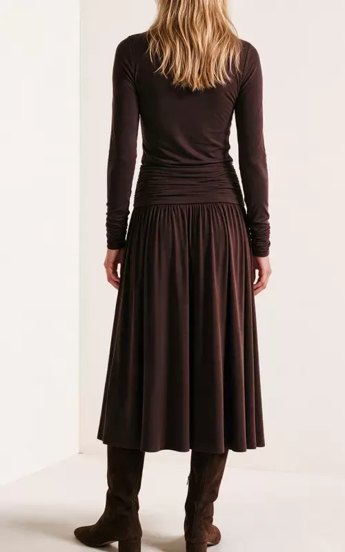 By TiMo Jersey Skirt Brown