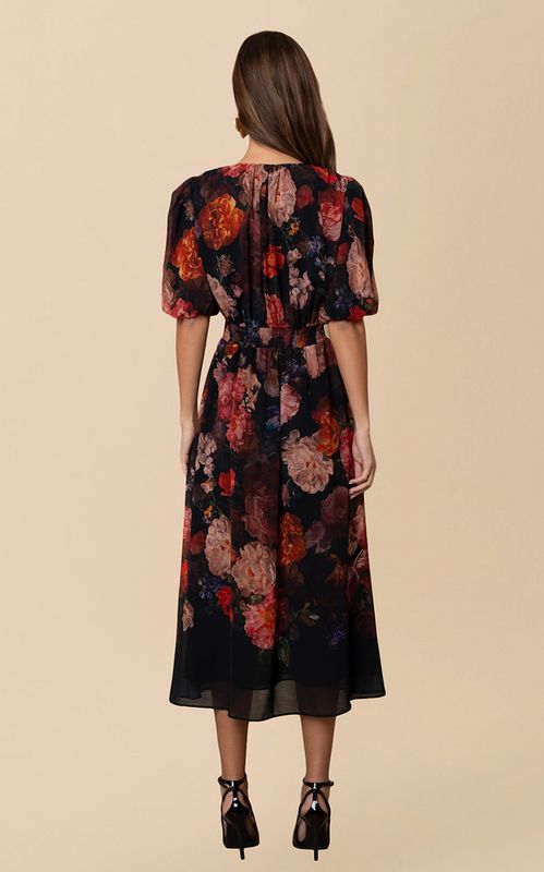 Hale Bob Fleur Dress Black