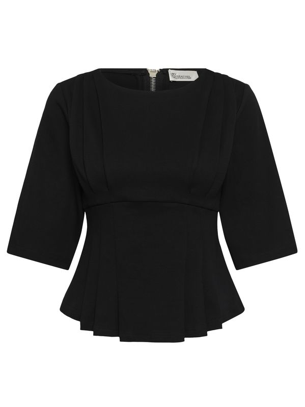 My Essential Wardrobe Apir Pleat Tee Black