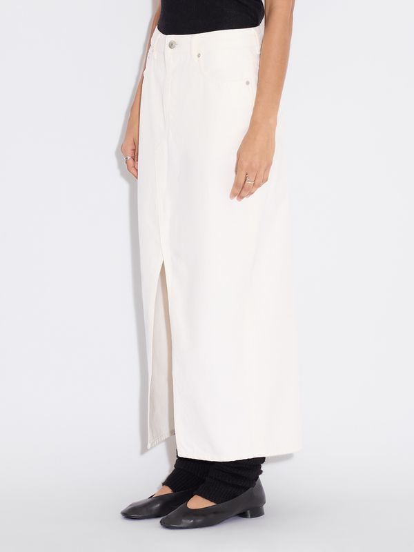 Holzweiler Denim Long Skirt Ecru