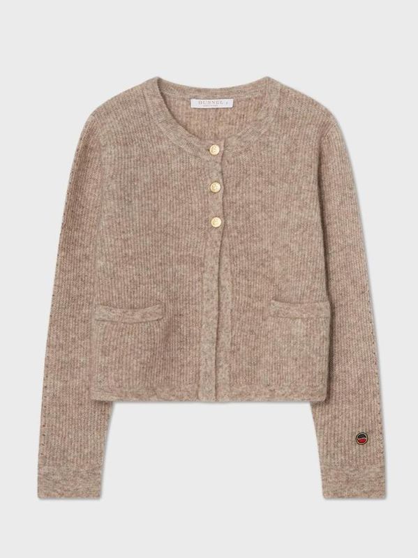Busnel Sienna Rib Cardigan Mele Melange