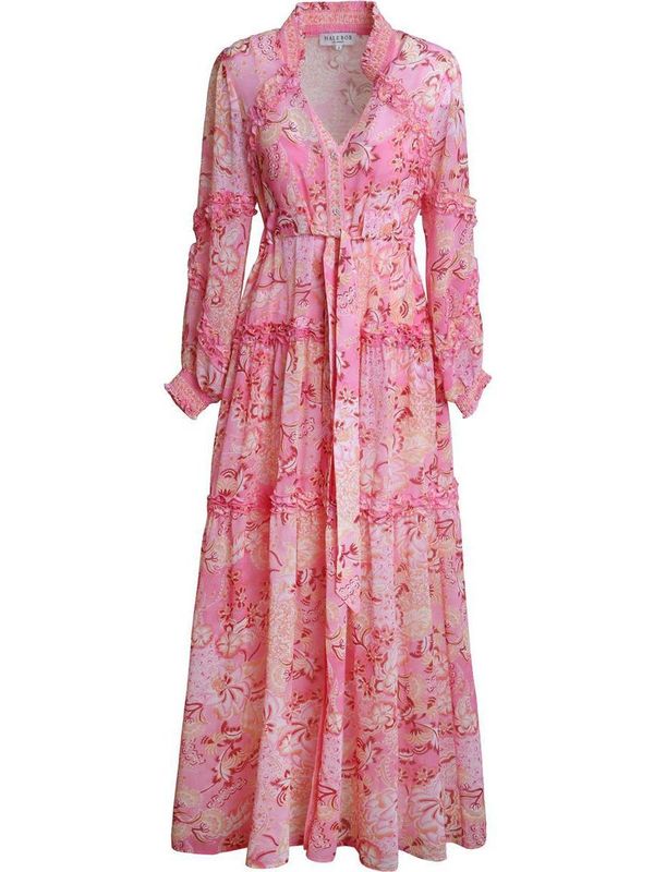 Hale Bob Meghan Long Dress Coral