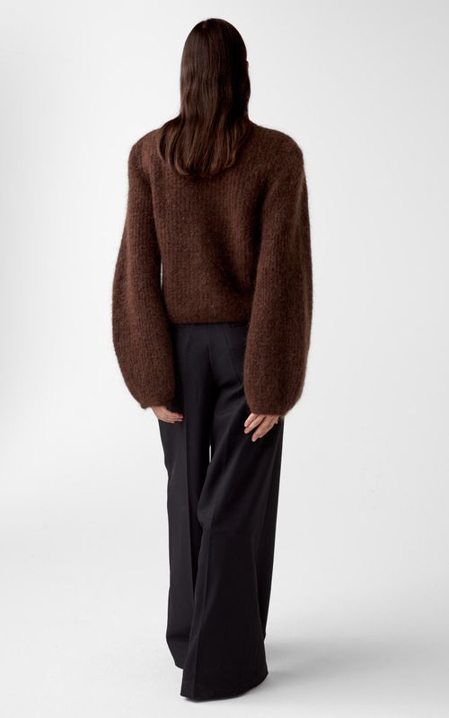 AKS Label Sofia Mohair Cardigan Espresso