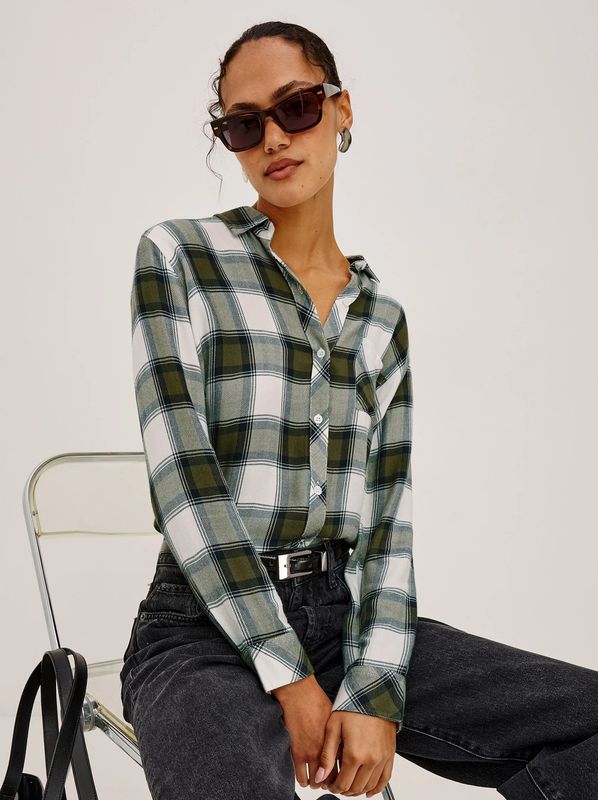 Rails Hunter Shirt Olive Ivory