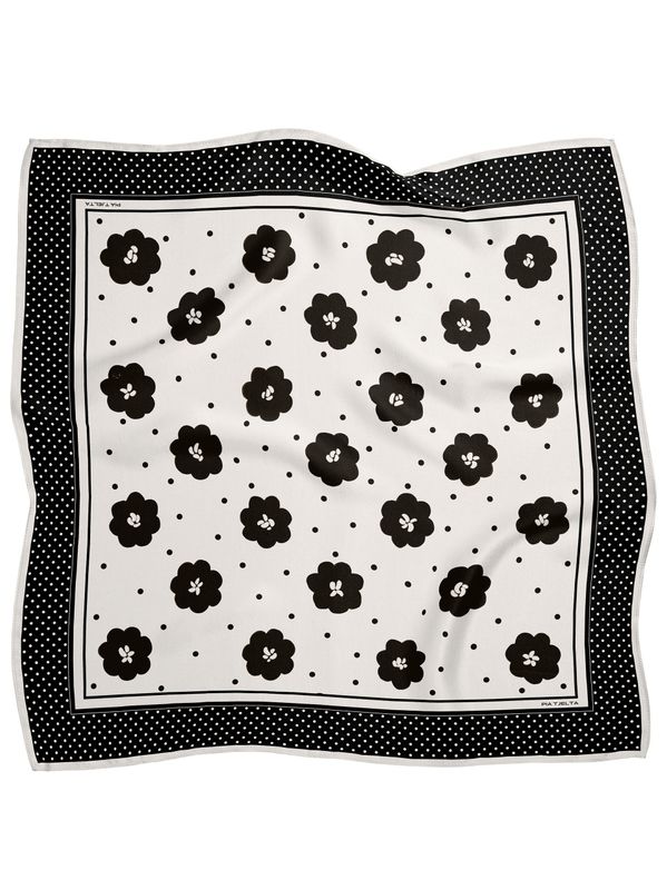 Pia Tjelta Betty Creme Fleur Scarf Cream/Black
