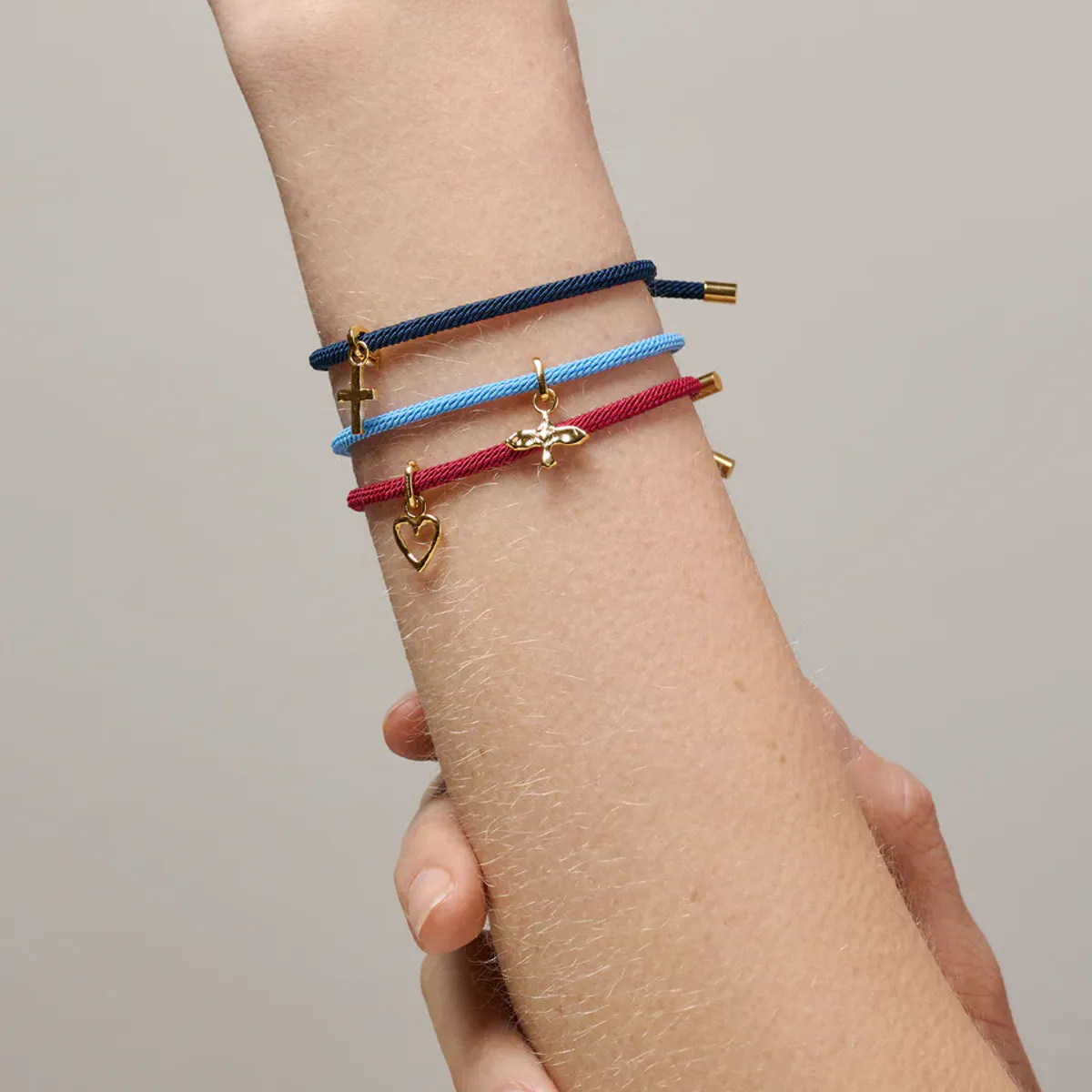 Enamel Bracelet Color Cord Steel Blue