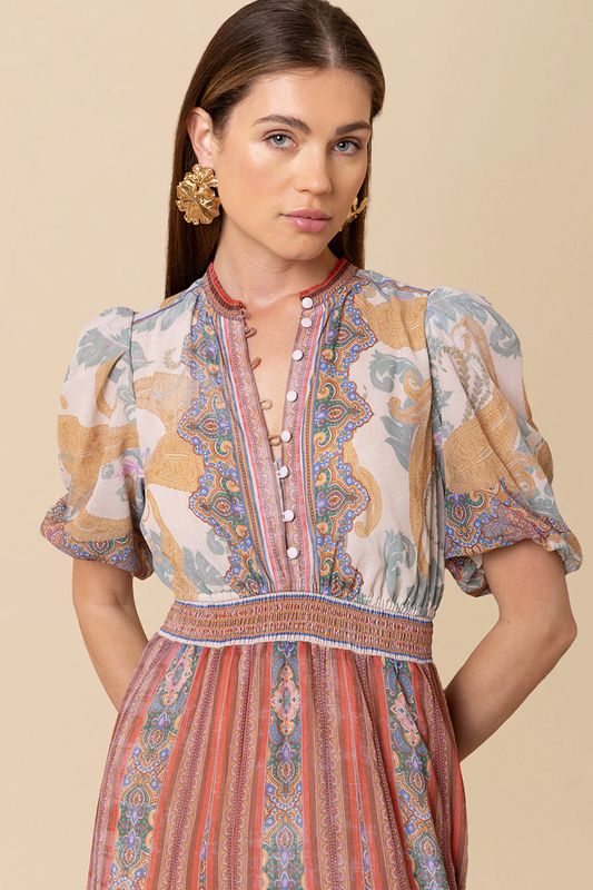 Hale Bob Liliosa Dress Brown