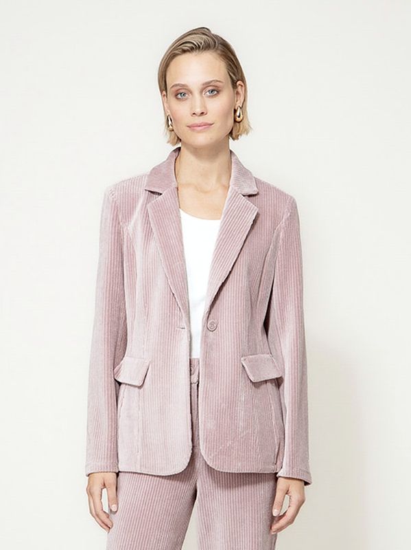 Catnoir Cord Blazer Pudder Rosa