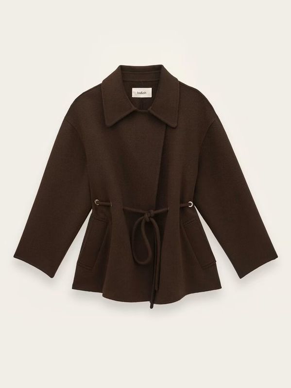 ba&sh Kam Coat Chocolate