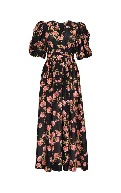 By TiMo Striped Organza Gown Dress Midnight Field