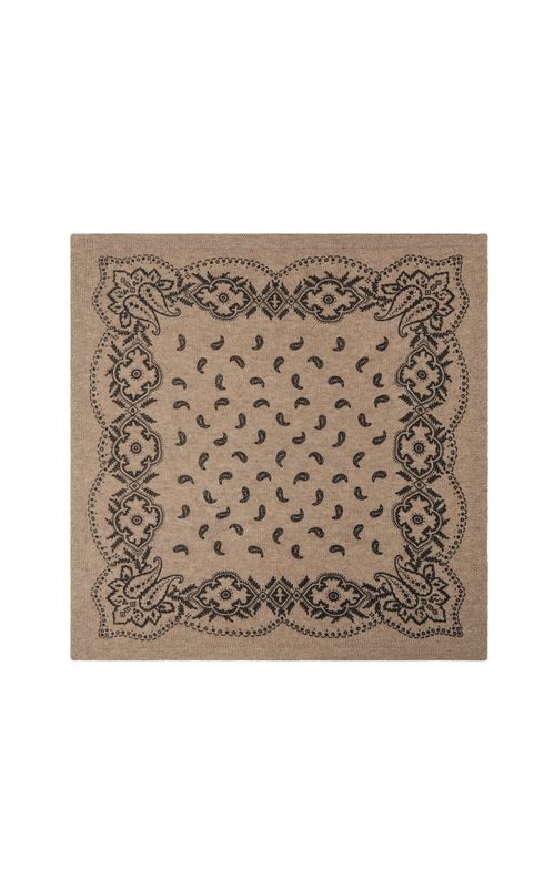 Neo Noir Adelina Paisley Knit Scarf Beige Melange