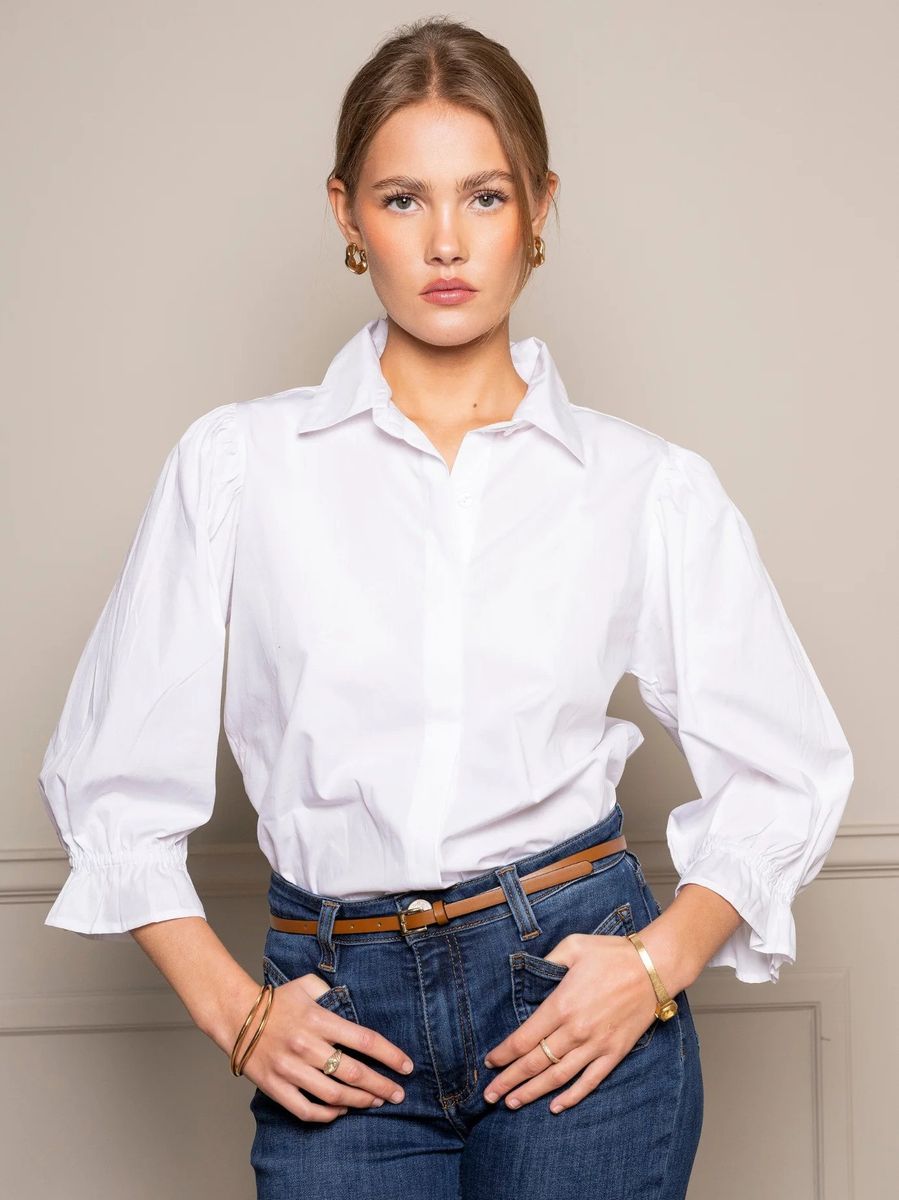 MissMaya Amy Shirt Sugar White Poplin