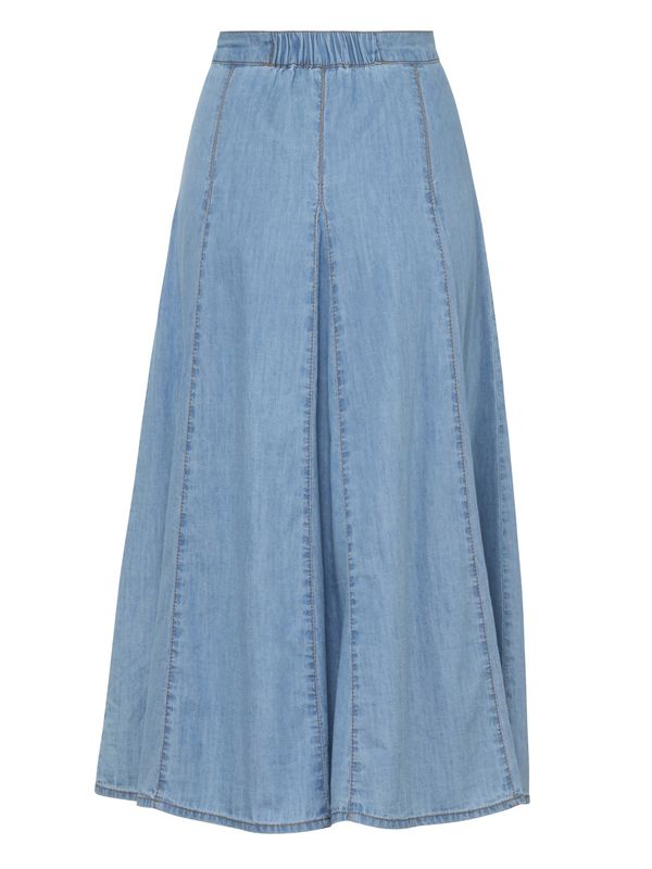 By TiMo Denim Midi Skirt Light Blue