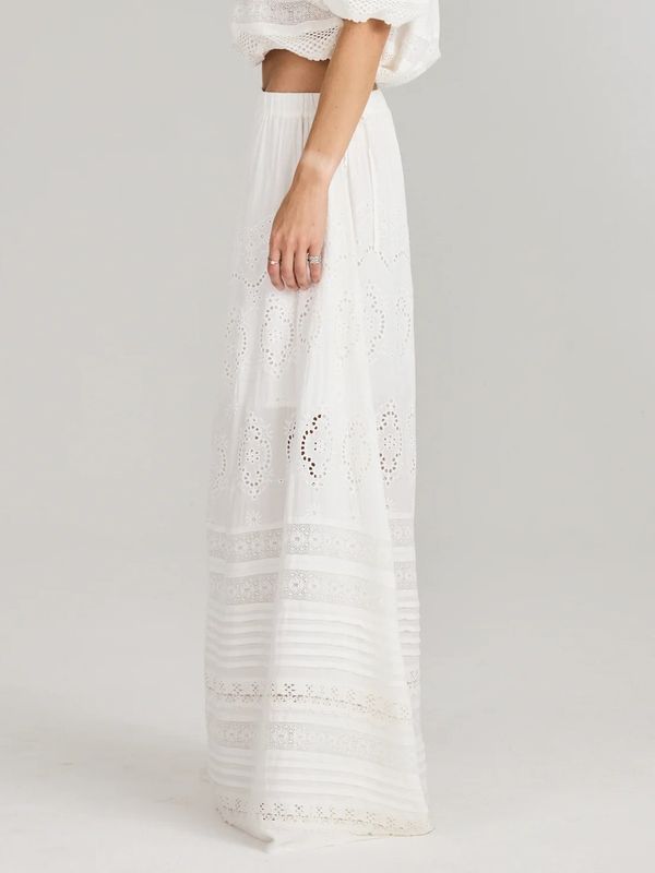 Ravn Ravn Lita Maxi Skirt White