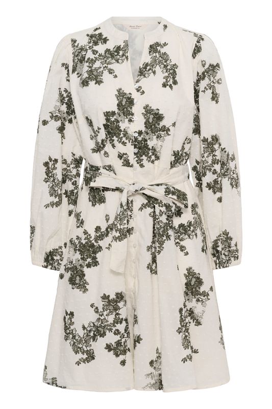Part Two Avira Dress Smokey Olive Shadow Flower