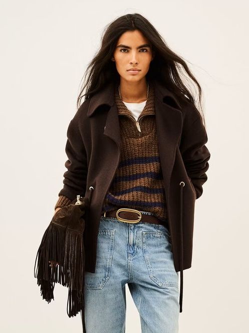Hovedbilde ba&sh Kam Coat Chocolate