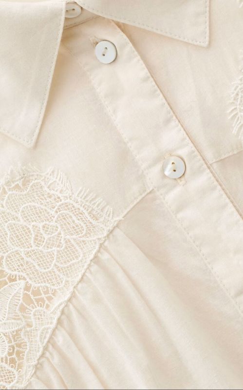 ba&sh Roseanne Shirt Ecru
