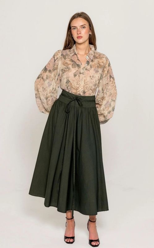 MissMaya Astrid Skirt Moss Green