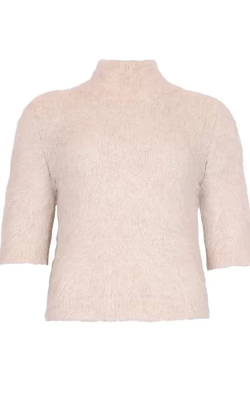 By TiMo Hairy Knit Turtleneck Soft