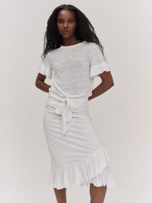 Hovedbilde ella&il Lara Linen Tee White