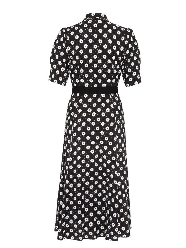Pia Tjelta Charlotte Floral Dress Creme Fleur Black