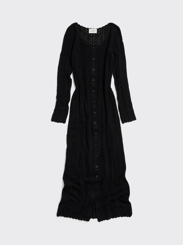 Holzweiler Kelp Crochet Dress Black